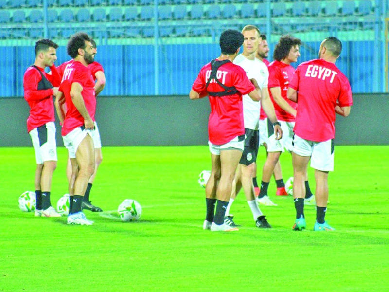 جانب من تدريب منتخب الفراعنة