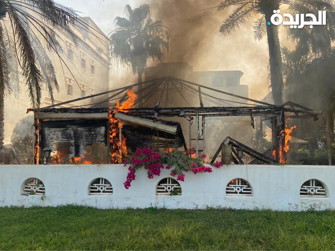 إخماد حريق نشب في خيمة بمنطقة سلوى