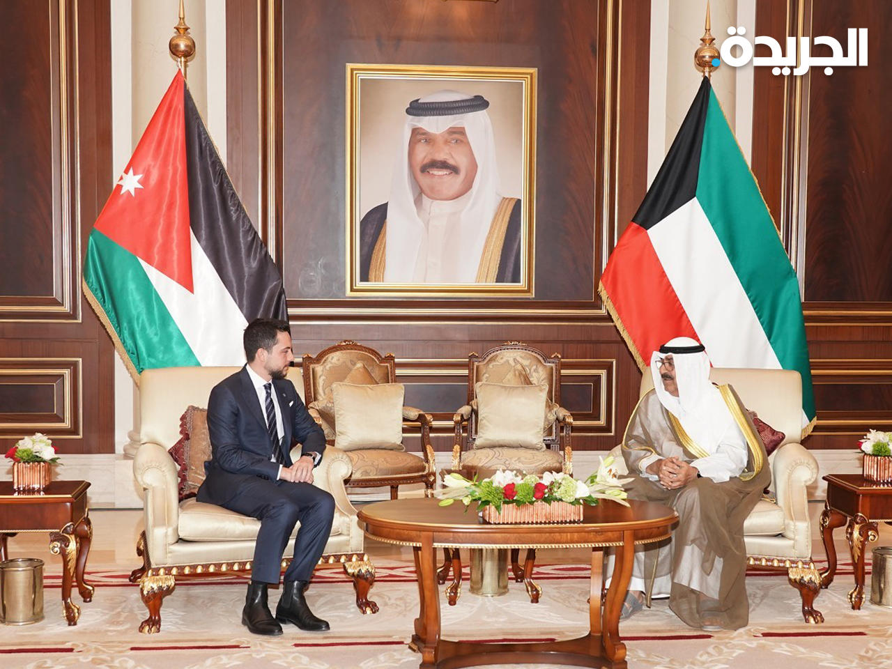 سمو ولي العهد الشيخ مشعل الأحمد وولي العهد الأردني