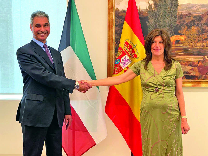 نائب وزير الخارجية السفير مجدي الظفيري والوزيرة الإسبانية