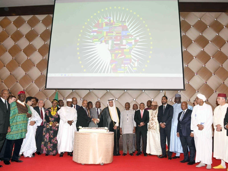 جانب من المشاركين في احتفالية «اليوم الإفريقي»