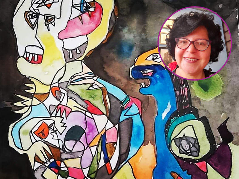  الفنانة التشكيلية المصرية رانية خلاف ولوحات المعرض