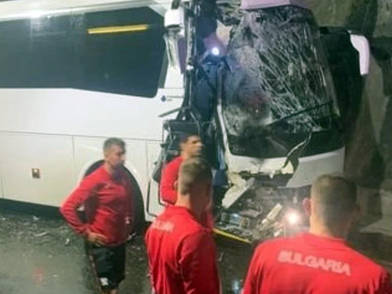 تعرض بعثة المنتخب البلغاري لحادث سير خطير لدى وصولها إلى جورجيا 