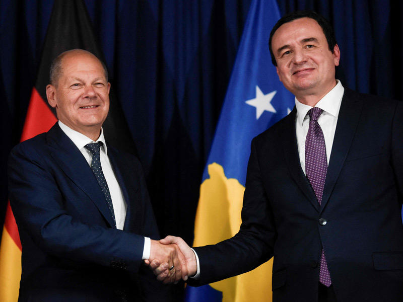  رئيس وزراء كوسوفو ألبين كورتي -  المستشار الألماني أولاف شولتس
