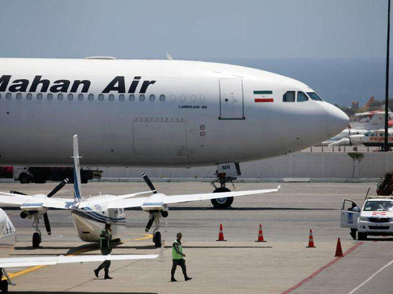 طائرة تابعة لماهان في طهران عام 2019