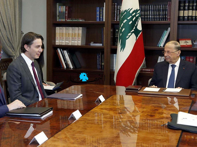 رئيس الجمهورية ميشال عون - المبعوث الأميركي لشؤون أمن الطاقة العالمي آموس هوكشتاين