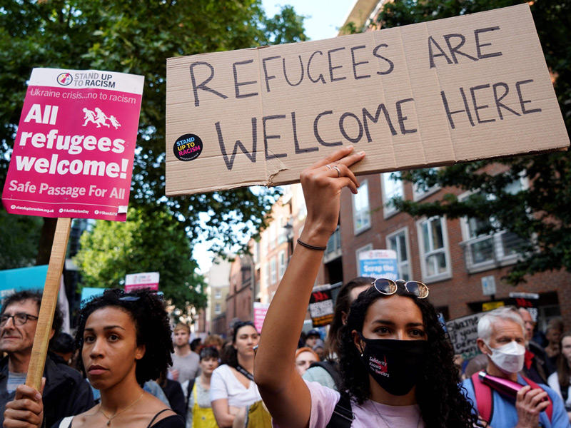 تظاهرات ضد ترحيل المهاجرين إلى رواندا