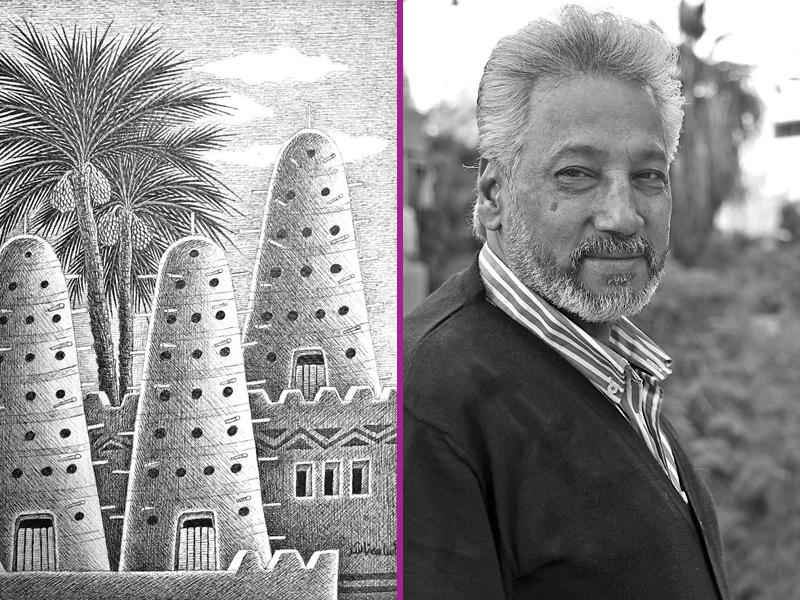 الفنان التشكيلي أسامة ناشد - لوحة ريفية