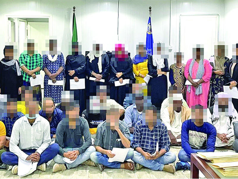 المخالفون المضبوطون في حملات مباحث الإقامة