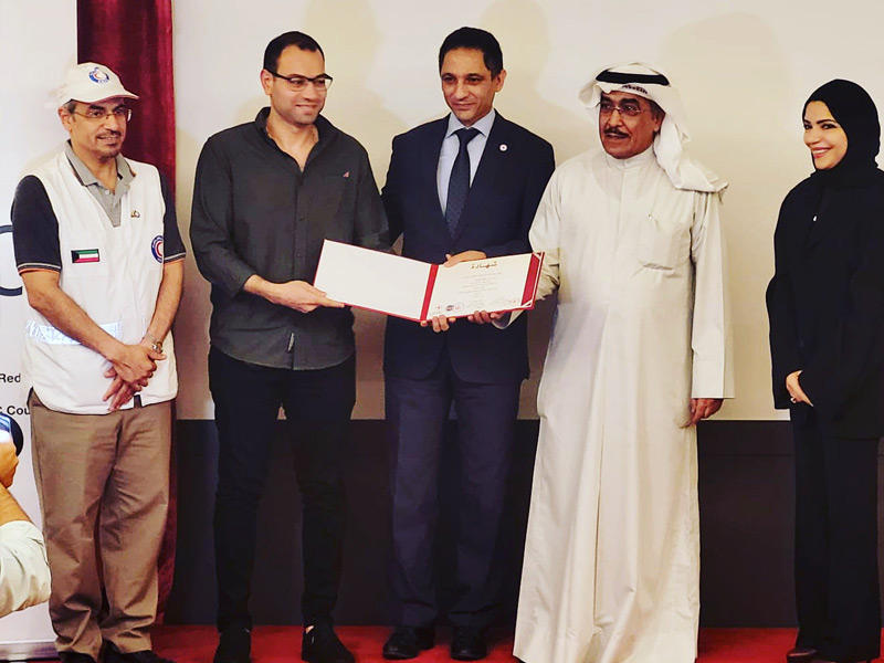 تكريم الزميل جورج عاطف خلال اليوم الختامي للدورة