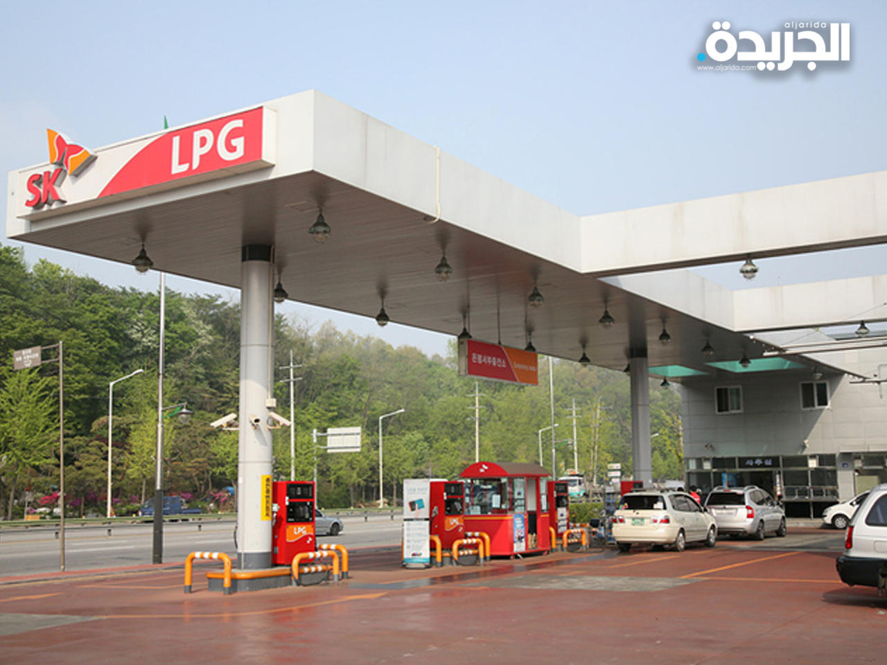 محطة وقود في كوريا الجنوبية