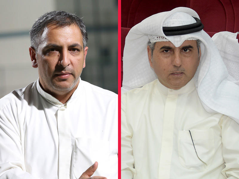 أمين السر في النادي العربي والمتحدث الرسمي باسم النادي فؤاد المزيدي - مدير فريق السالمية بدر الخالدي