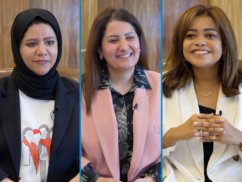  هيا المقرون وصبا خريبط ومنال الكندري