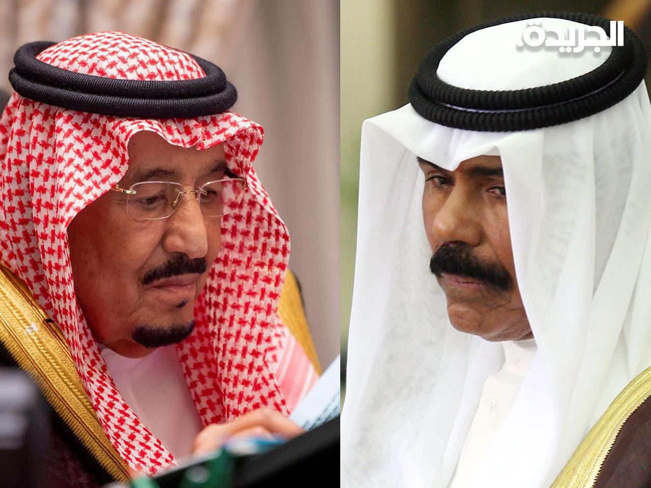 صاحب السمو أمير البلاد الشيخ نواف الأحمد وخادم الحرمين الشريفين الملك سلمان بن عبدالعزيز آل سعود