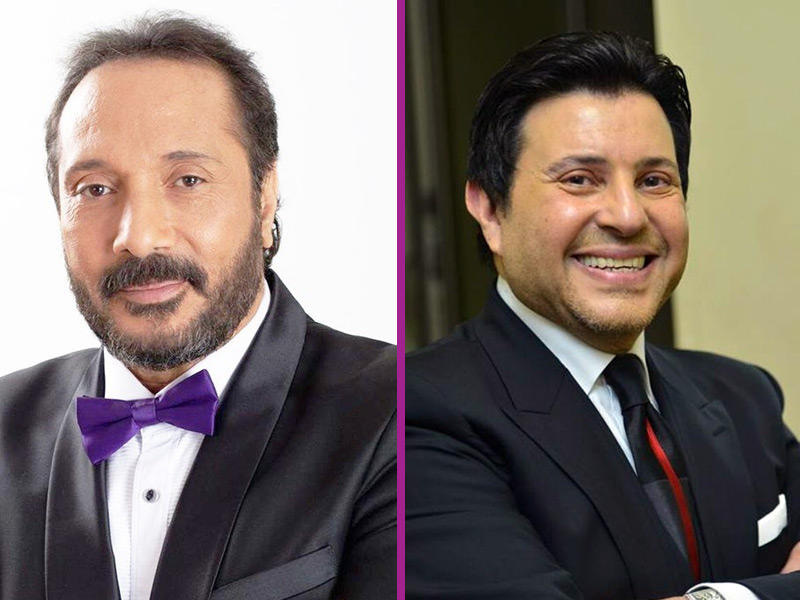 الفنانان هاني شاكر وعلي الحجار 