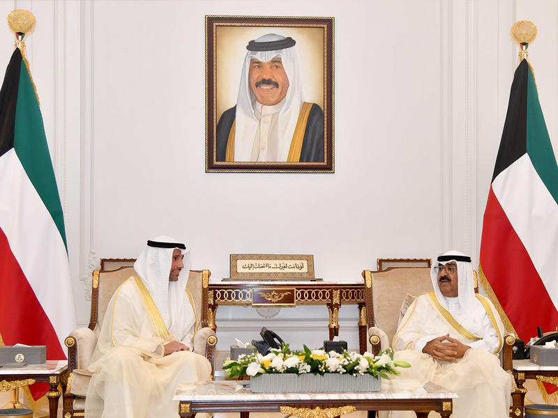 ولي العهد مستقبلاً رئيس مجلس الأمة مرزوق الغانم أمس