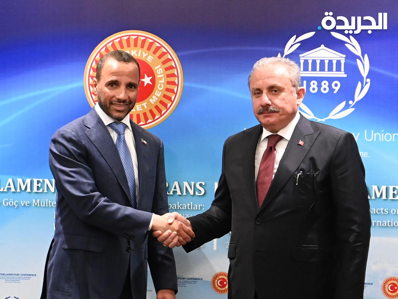 رئيس مجلس الأمة مرزوق الغانم ونظيره التركي مصطفى شنتوب