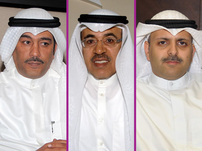 رئيس اللجنة الثقافية وعضو مجلس إدارة الرابطة د. محمد البغيلي والأمين العام للرابطة د. خالد رمضان ورئيس أكاديمية الأدب ومقدم المشروع د. خلف الخطيمي