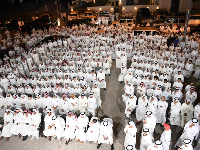 جانب من الحضور في اعتصام ديوان المضف