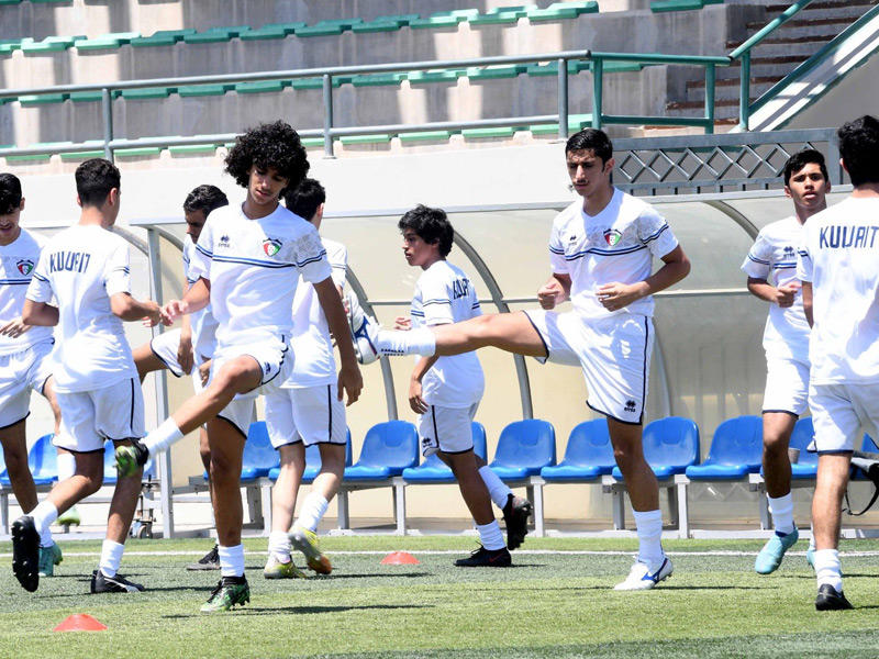 التدريب الأخير لمنتخب الكويت للناشئين قبل اللقاء