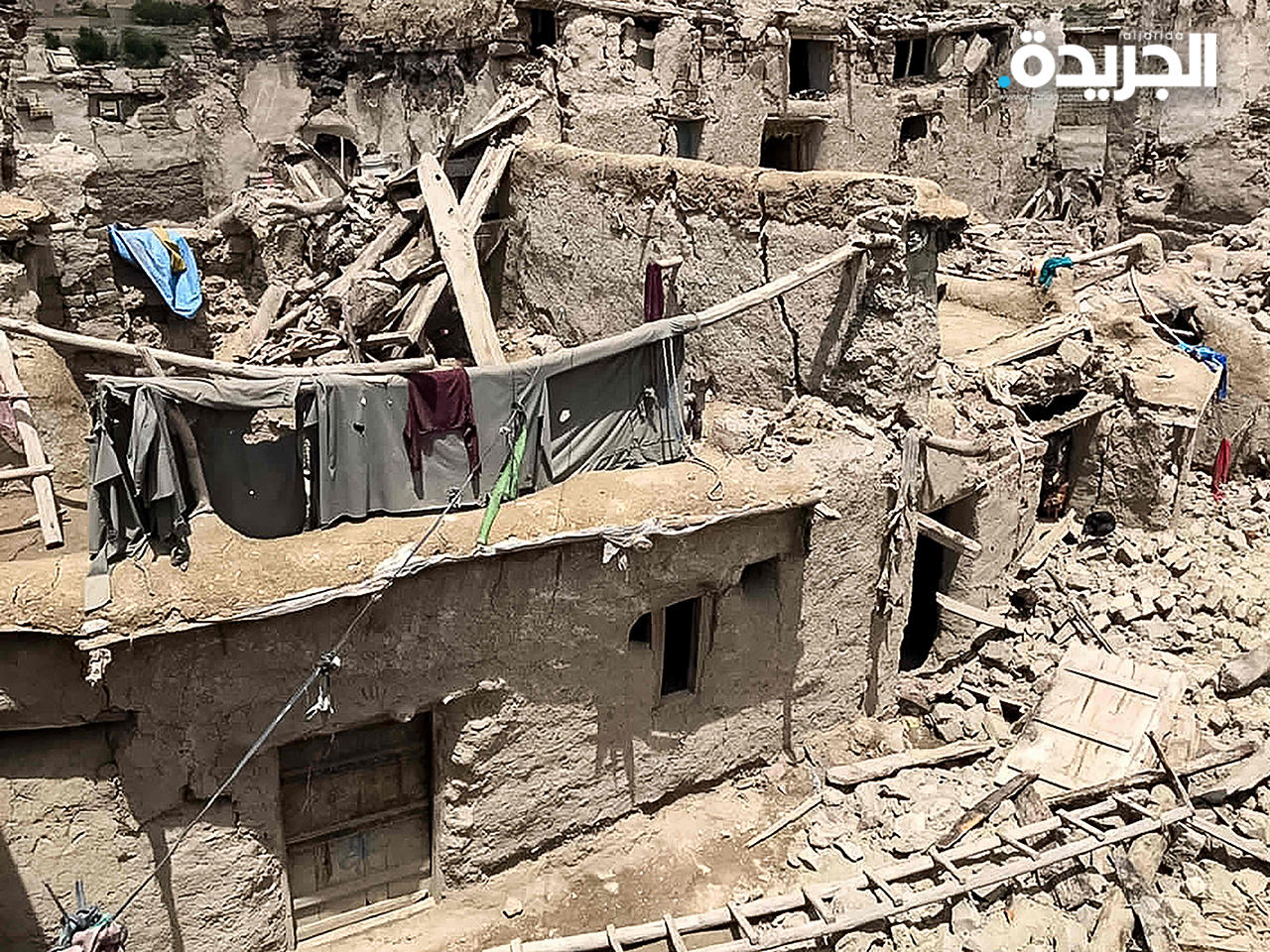 منازل متضررة في أعقاب زلزال ضرب منطقة جايان بإقليم باكتيكا في 22 يونيو 2022