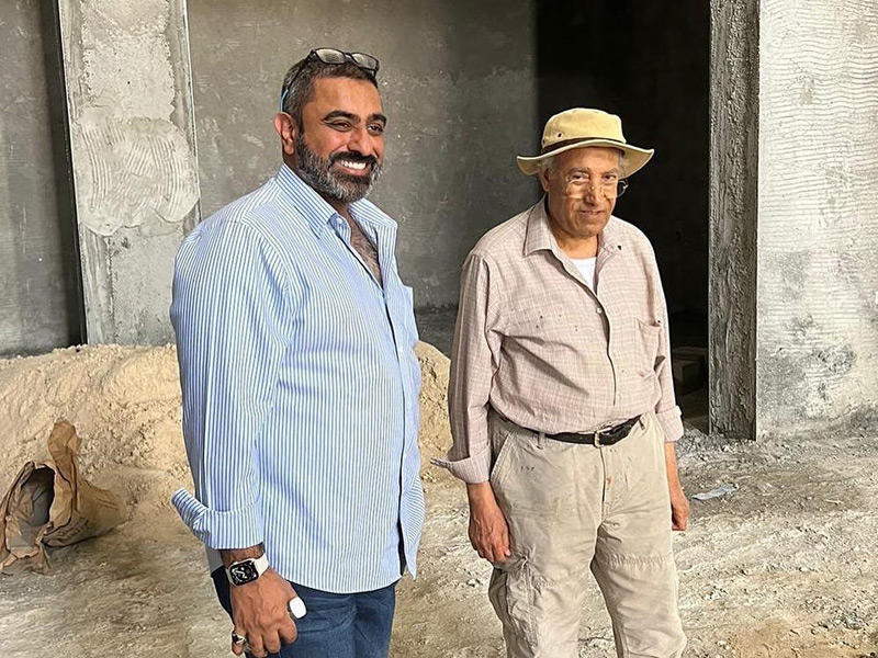 الفنان التشكيلي سامي محمد والمهندس فريد الفهد