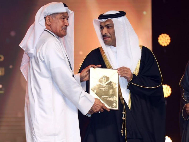 تكريم جاسم النبهان خلال المهرجان