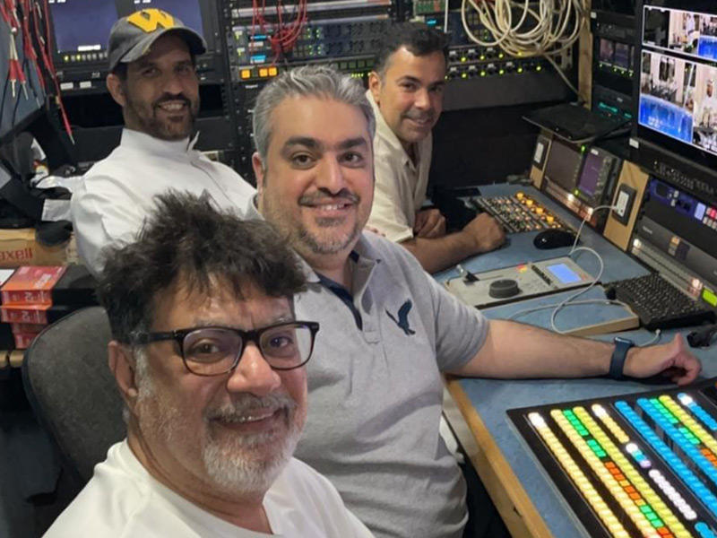  المخرج حسن إبراهيم أثناء تنفيذ السهرات