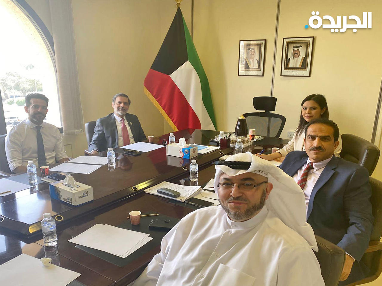 جانب من اجتماع إدارة الخدمات الصحية وممثل منظمة الصحة العالميةn