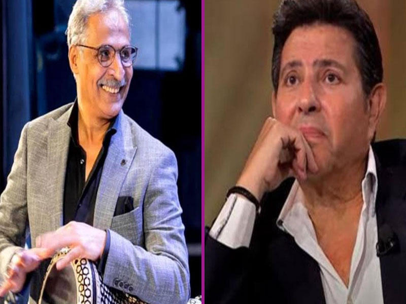 الفنان هاني شاكر وعازف الإيقاع سعيد الأرتيست