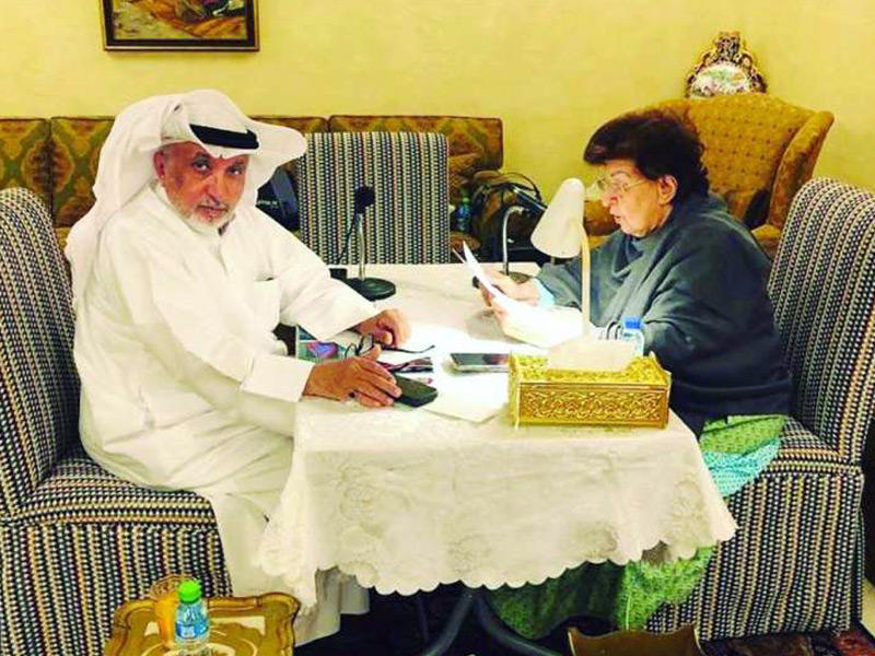 ماما أنيسة خلال تسجيل «عيال الديرة»