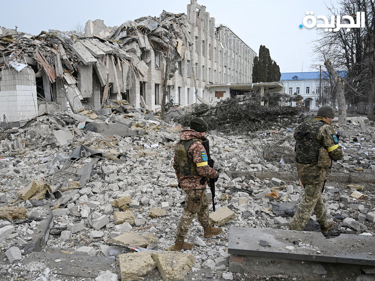 دمار كبير حل بالمناطق الأوكرانية