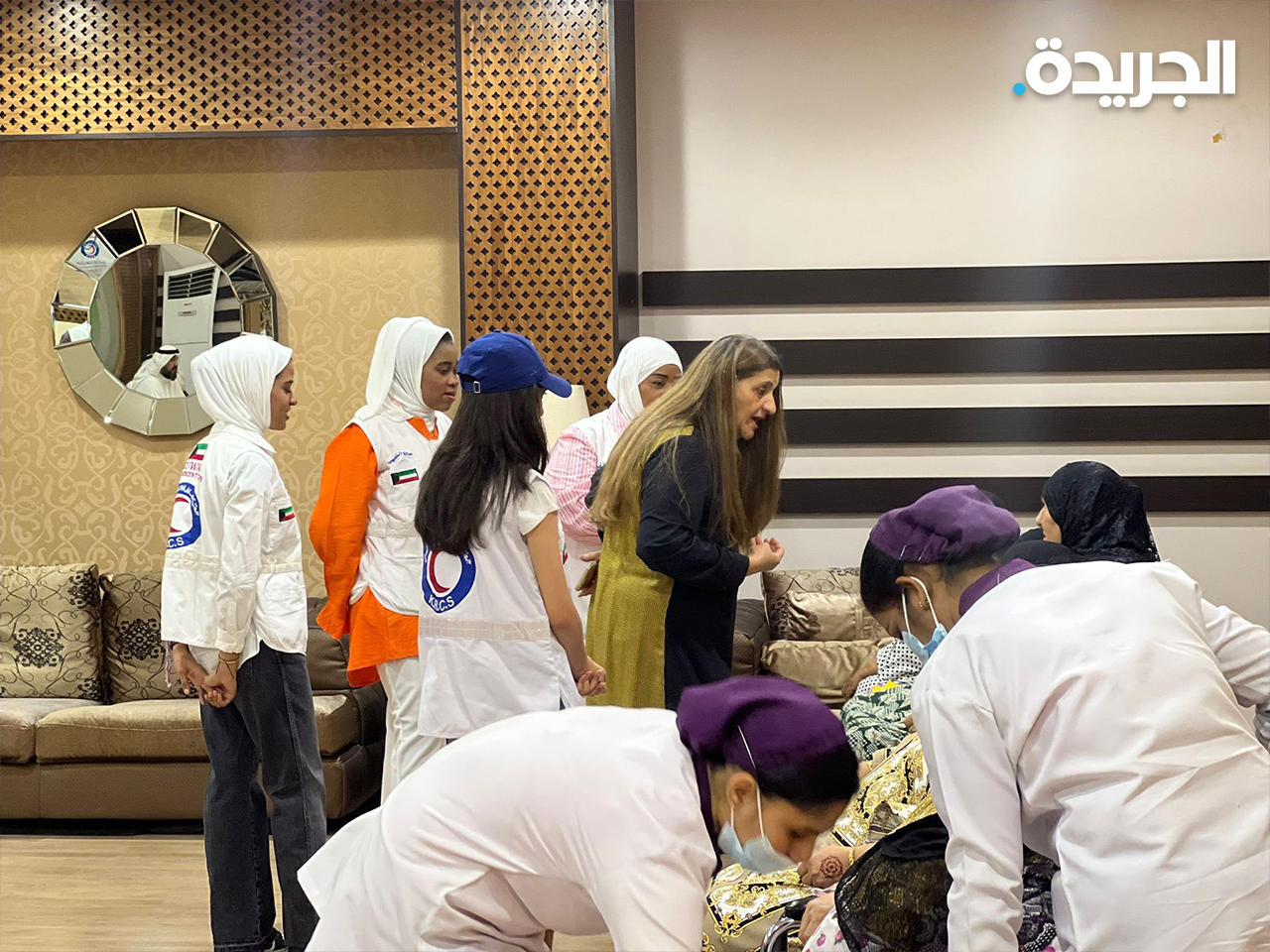 جانب من زيارة دور الرعاية الاجتماعية بمناسبة حلول عيد الأضحى المبارك