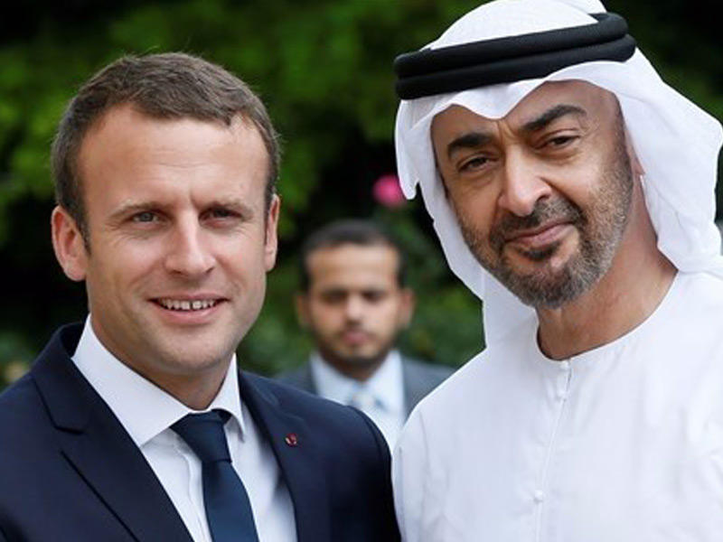  رئيس الإمارات محمد بن زايد - الرئيس الفرنسي إيمانويل ماكرون