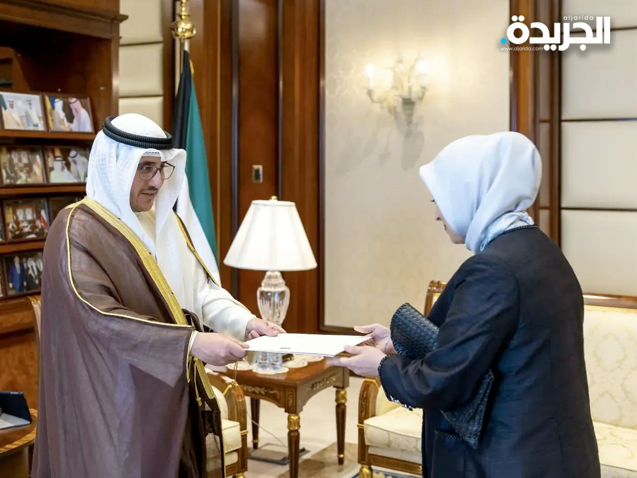 الناصر يتسلم نسخة من أوراق اعتماد السفيرة التركية الجديدة