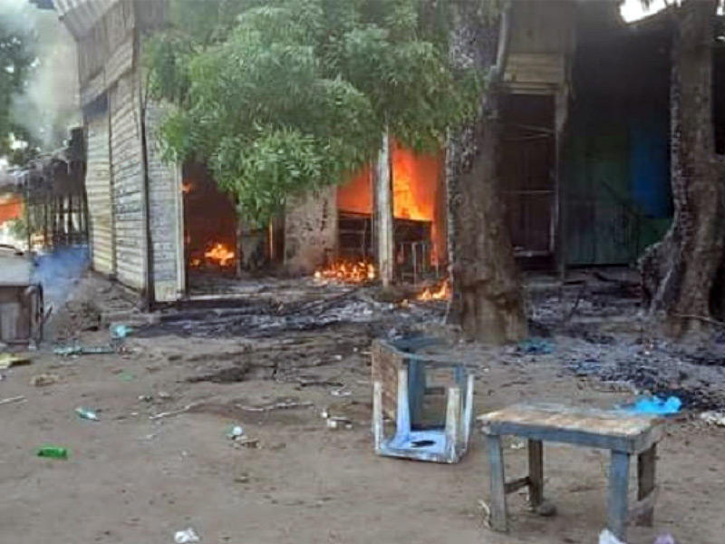 حرائق في منطقة النيل الأزرق