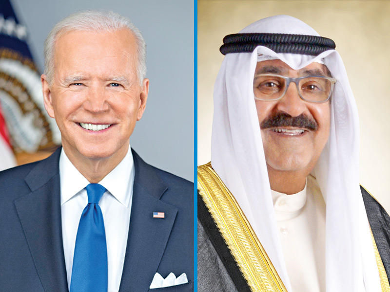 سمو ولي العهد الشيخ مشعل الأحمد - الرئيس الأميركي جو بايدن 