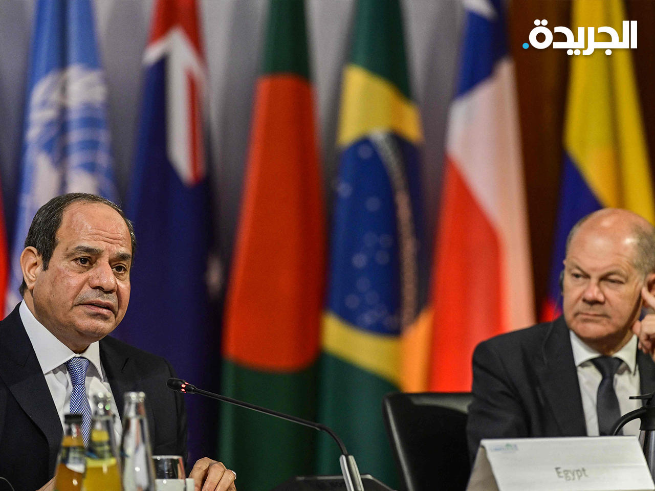 الرئيس المصري عبدالفتاح السيسي متحدثاً في حوار بيترسبرغ للمناخ