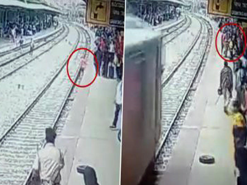 لقطة لعملية الانقاذ من كاميرا المراقبة