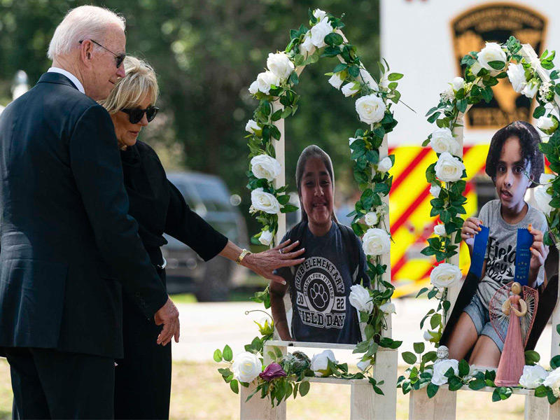 الرئيس الأميركي وزوجته يزوران «أوفالدي تكساس» بعد حادث إطلاق النار في مدرسة ابتدائية