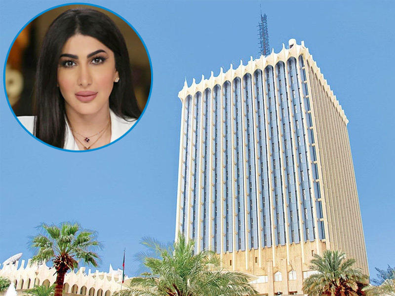 مبني وزارة الإعلام  وفي الاطار المتحدثة الرسمية باسم الوزارة أنوار مراد