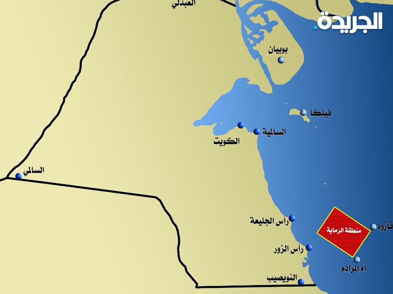 خريطة منطقة الرماية