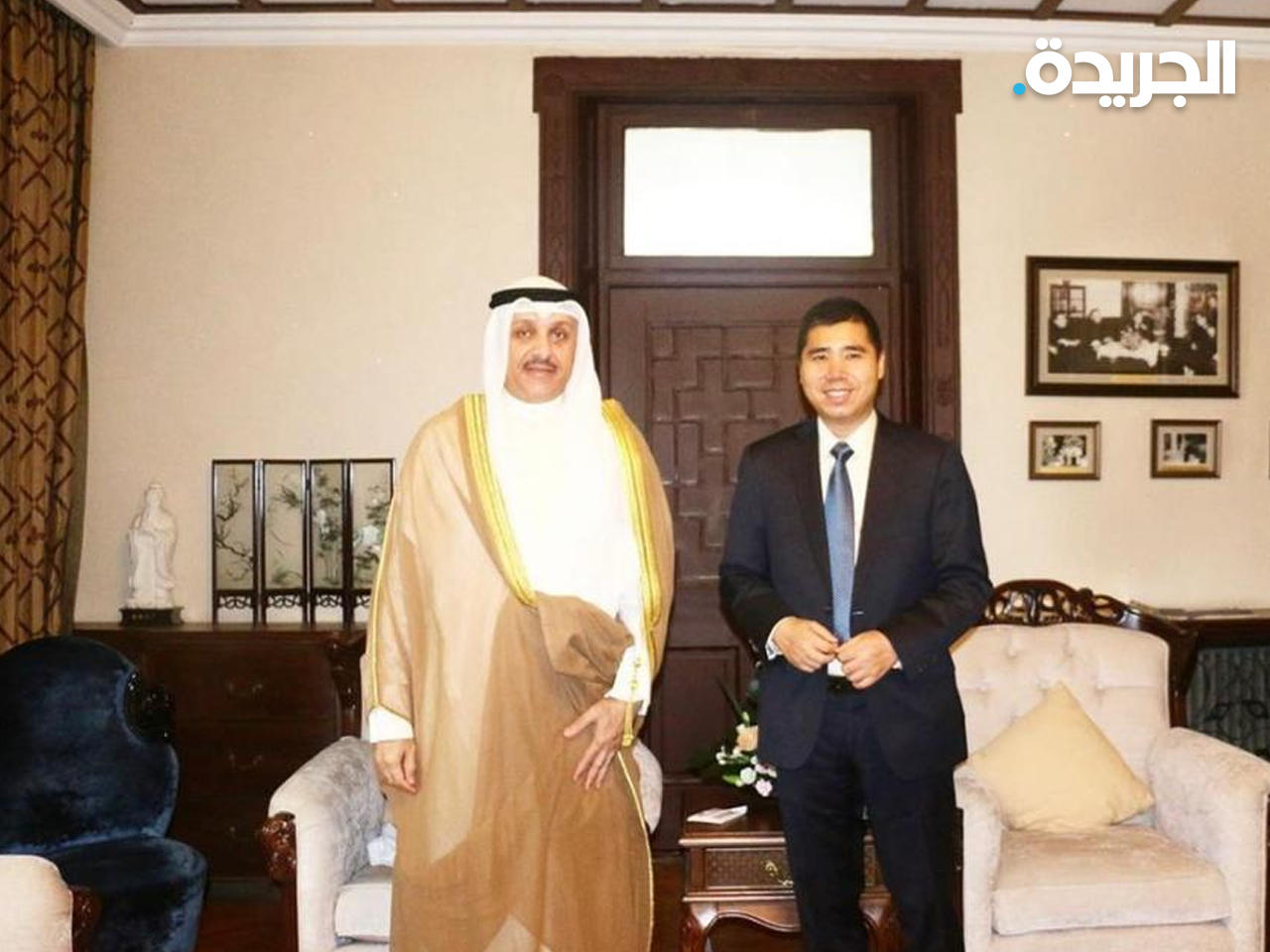 وانغ دي خلال لقائه سميح جوهر