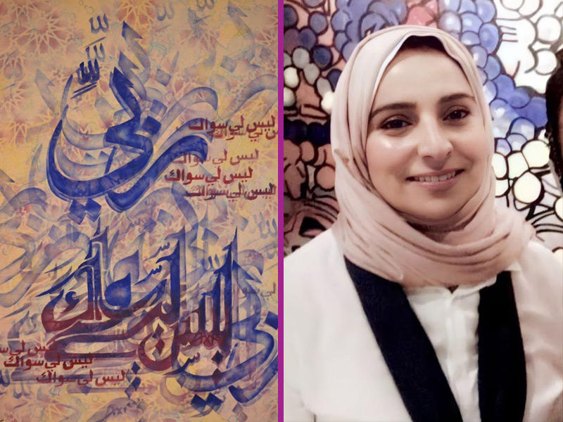 الفنانة التشكيلية سهير هاشم وبعض من أعمالها