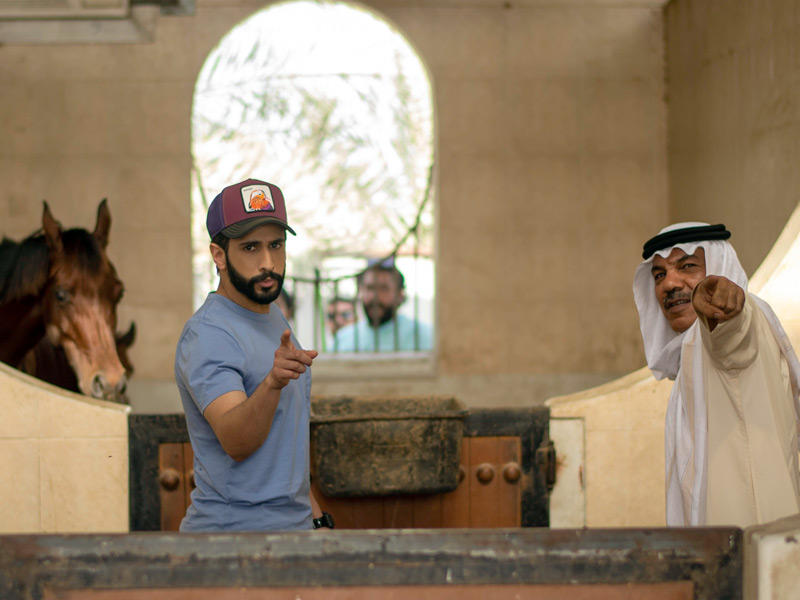 الفنان فهد البناي مع إبراهيم الحساوي