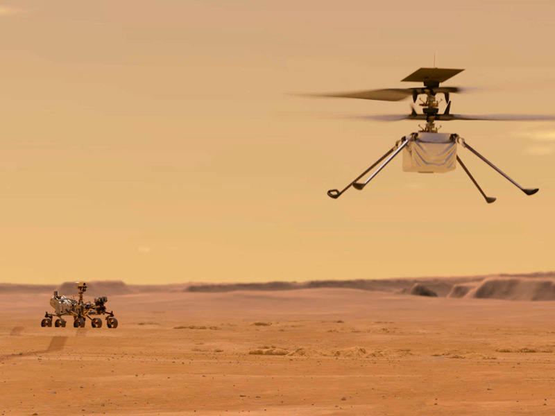 المروحتين التي تم ارسالهم من قبل وكالة ناسا