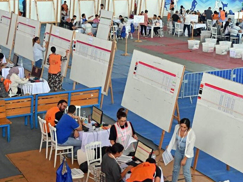 جدول الأصوات المحتسبة في عملية الاستفتاء