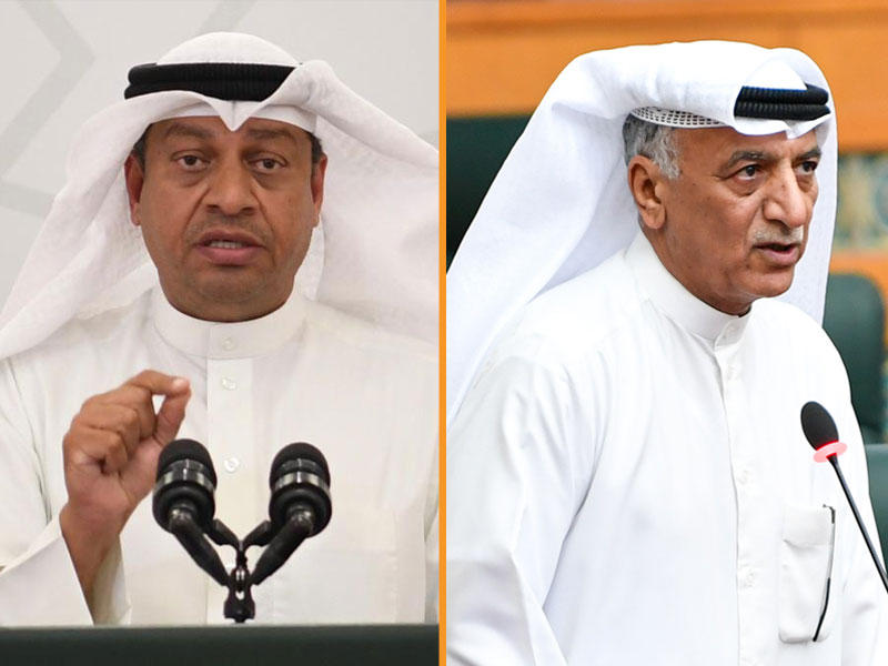 النائب شعيب المويزري والنائب حمد المطر