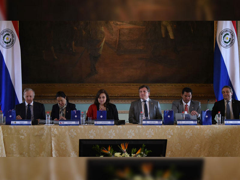  اجتماع لجنة تنسيق ملف الأوروغواي والأرجنتين والباراغواي وتشيلي لاستضافة كأس العالم 2030 في أسونسيون في 18 تموز/يوليو 2019. نوربرتو دوارتي /اف ب/ارشيف 