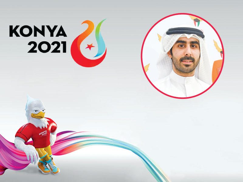 دورة التضامن الإسلامي وفي الاطار عضو مجلس إدارة اللجنة الأولمبية الكويتية الشيخ جابر ثامر الجابر